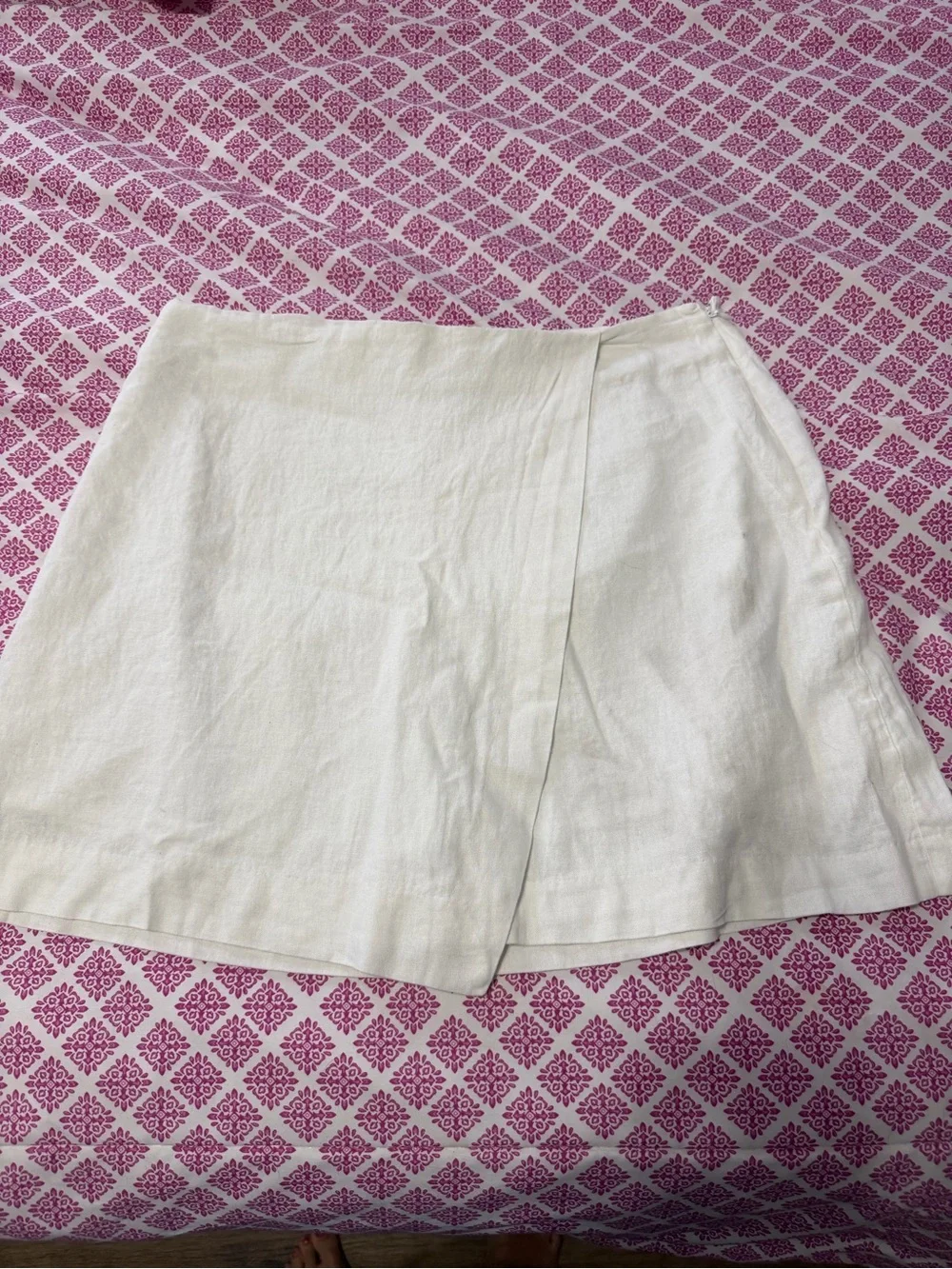 a new day Cream Linen Wrap Skort - Picture 1 of 4